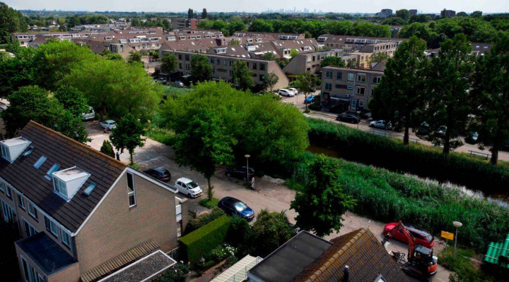 de wijk Klapwijk in Pijnacker-Nootdorp (bovenaanzicht)